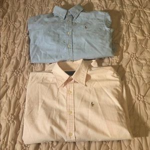 2 Ralph Lauren Polo Oxford Shirt Button Downs